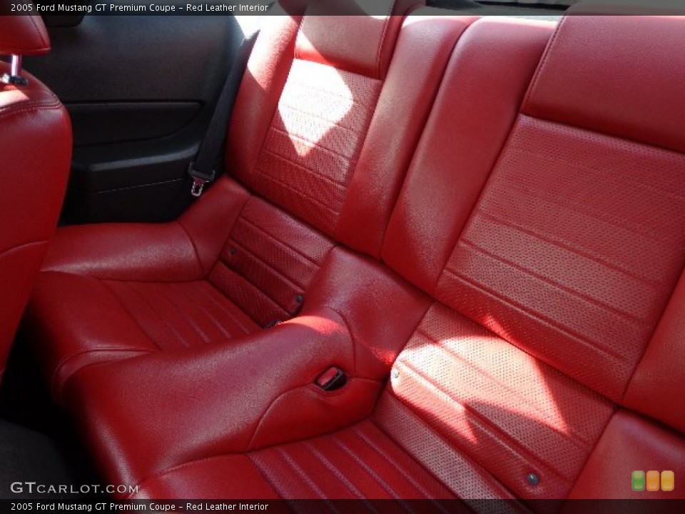 Red Leather Interior Rear Seat for the 2005 Ford Mustang GT Premium Coupe #73614926