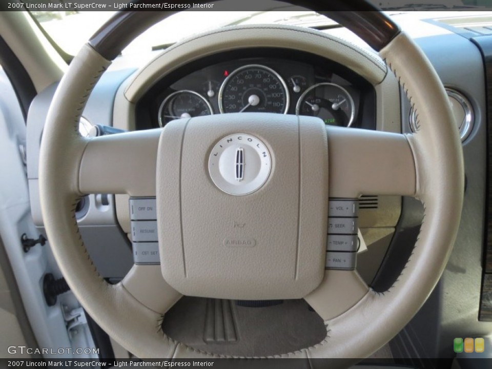 Light Parchment/Espresso Interior Steering Wheel for the 2007 Lincoln Mark LT SuperCrew #73615052