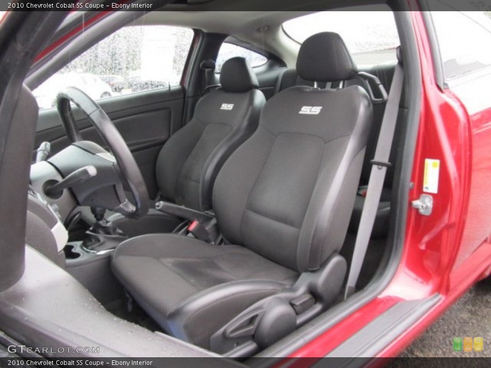Ebony Interior Front Seat for the 2010 Chevrolet Cobalt SS Coupe #73615454