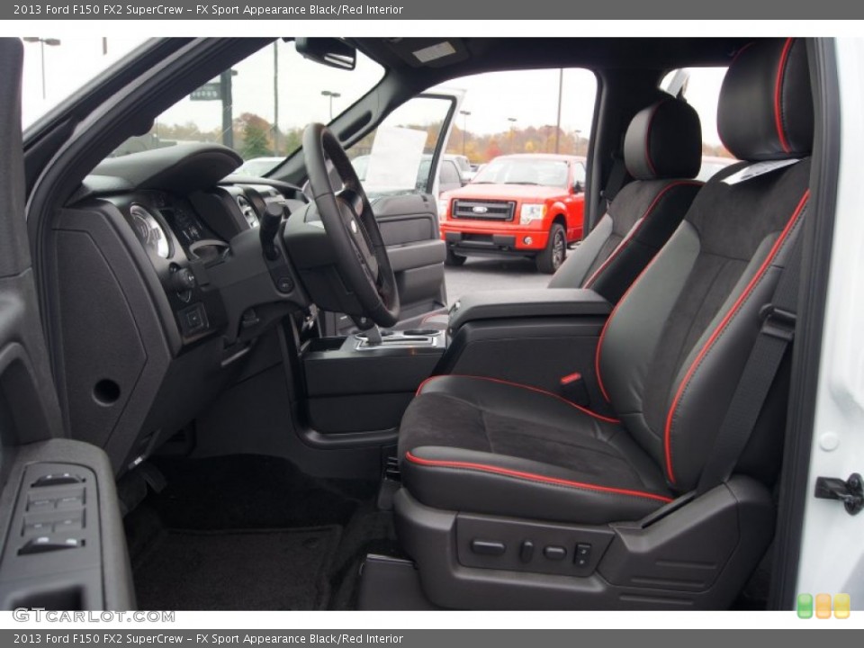 FX Sport Appearance Black/Red Interior Front Seat for the 2013 Ford F150 FX2 SuperCrew #73616804