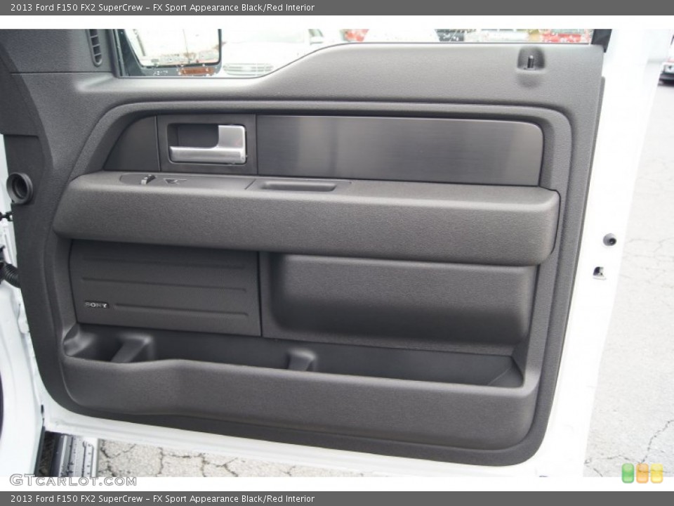 FX Sport Appearance Black/Red Interior Door Panel for the 2013 Ford F150 FX2 SuperCrew #73616936