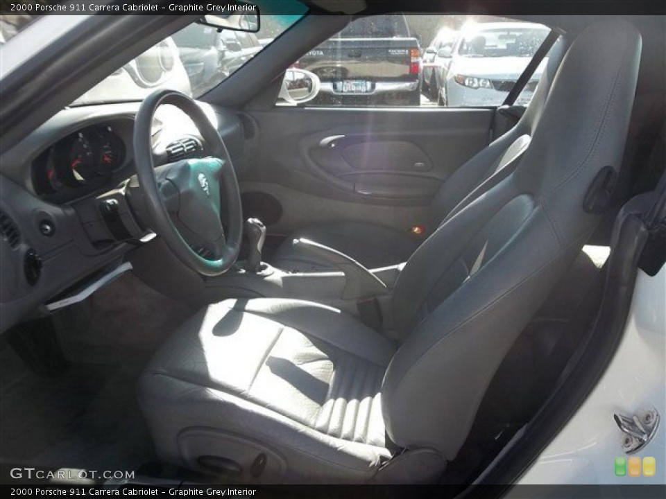 Graphite Grey Interior Front Seat for the 2000 Porsche 911 Carrera Cabriolet #73617011