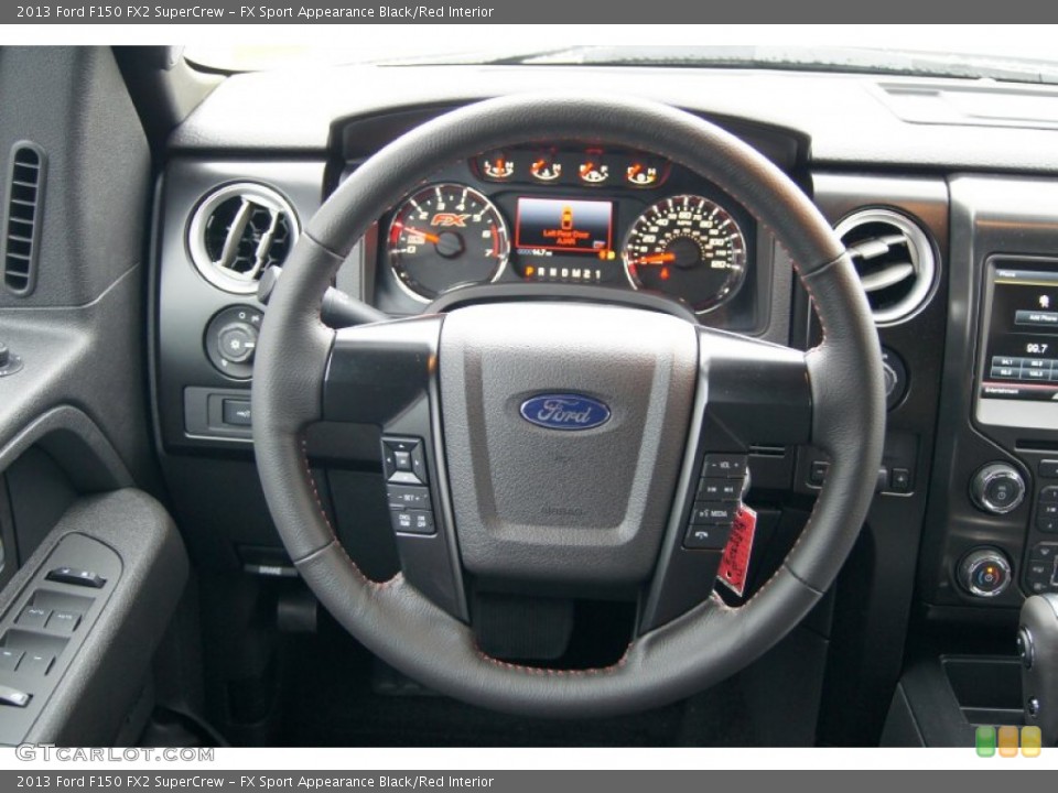 FX Sport Appearance Black/Red Interior Steering Wheel for the 2013 Ford F150 FX2 SuperCrew #73617170