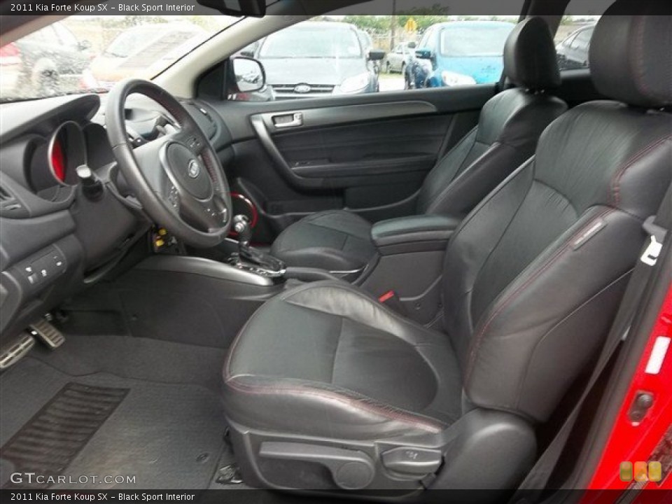 Black Sport Interior Front Seat for the 2011 Kia Forte Koup SX #73617423