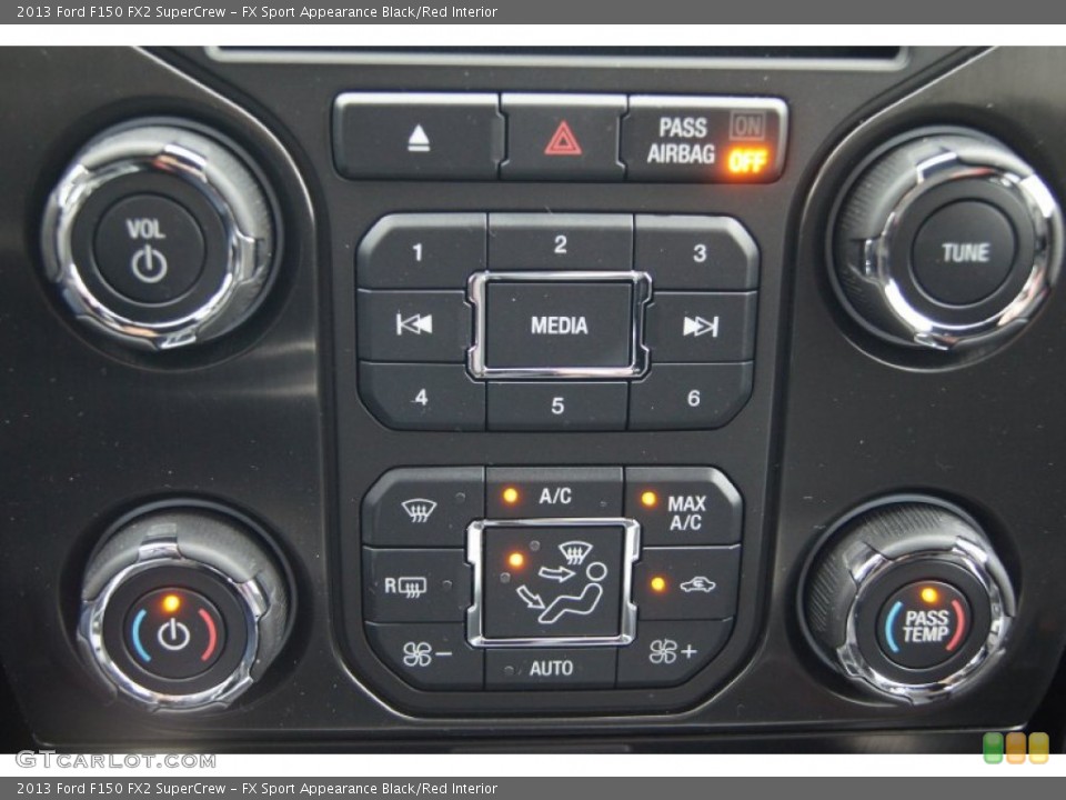 FX Sport Appearance Black/Red Interior Controls for the 2013 Ford F150 FX2 SuperCrew #73617468