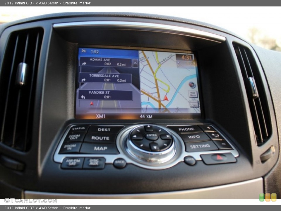Graphite Interior Navigation for the 2012 Infiniti G 37 x AWD Sedan #73617692