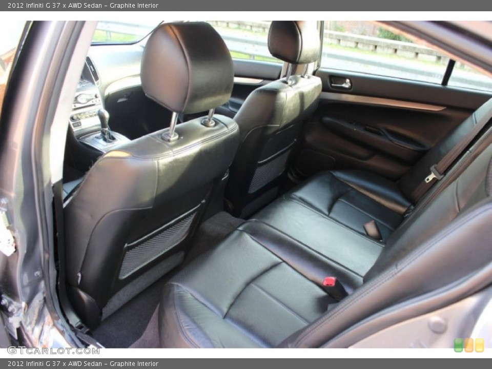 Graphite Interior Rear Seat for the 2012 Infiniti G 37 x AWD Sedan #73618929