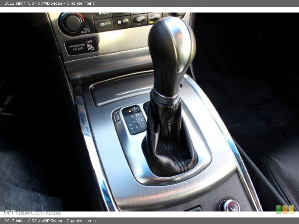 Graphite Interior Transmission for the 2012 Infiniti G 37 x AWD Sedan #73619039