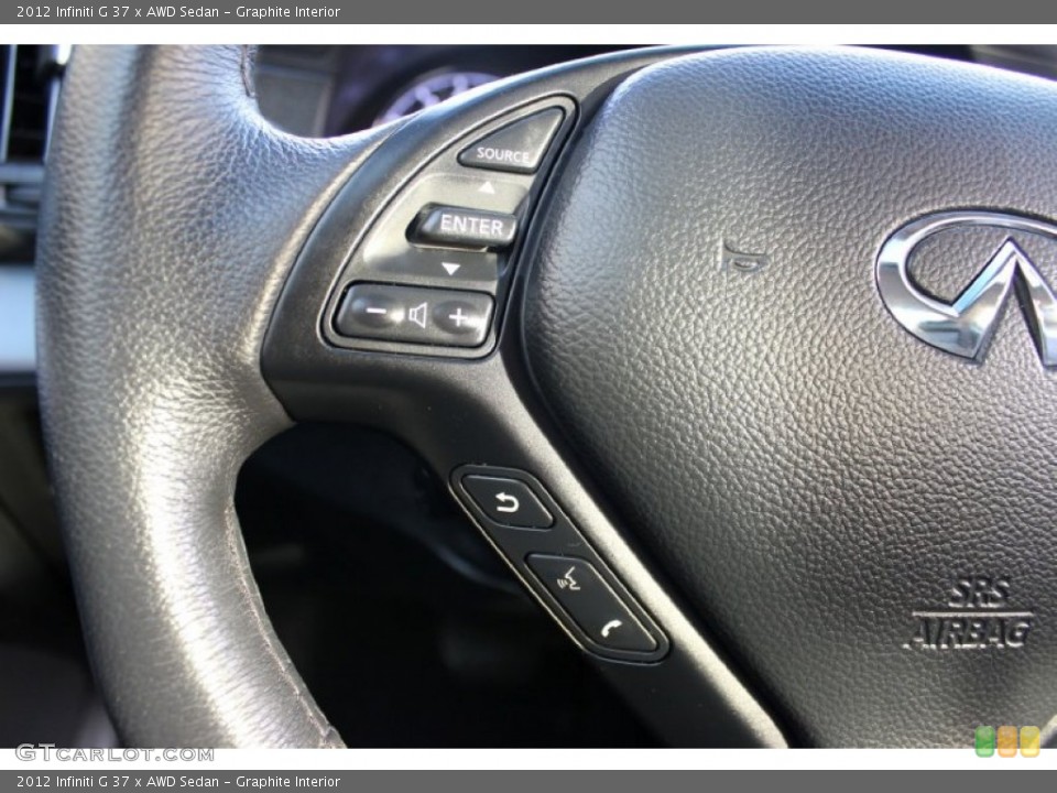 Graphite Interior Controls for the 2012 Infiniti G 37 x AWD Sedan #73619170