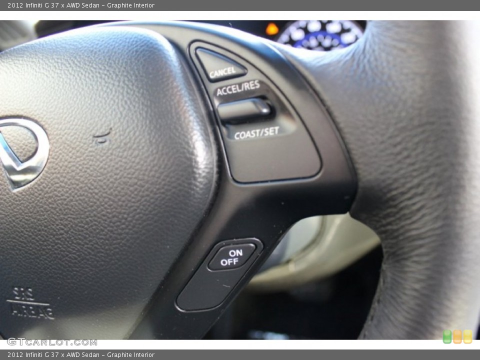 Graphite Interior Controls for the 2012 Infiniti G 37 x AWD Sedan #73619192