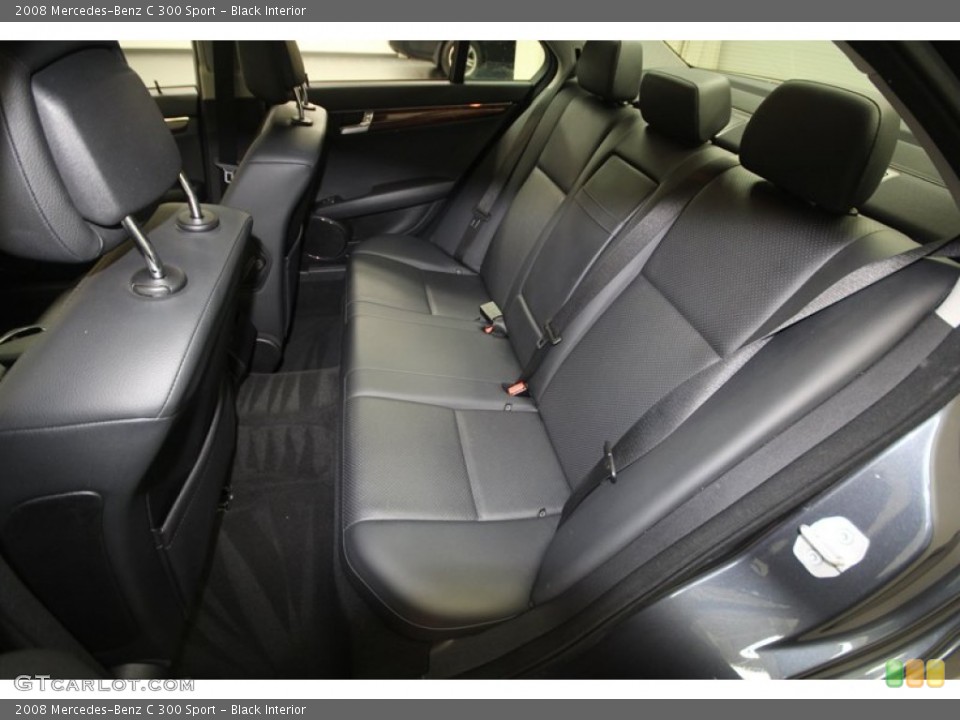 Black Interior Rear Seat for the 2008 Mercedes-Benz C 300 Sport #73620015