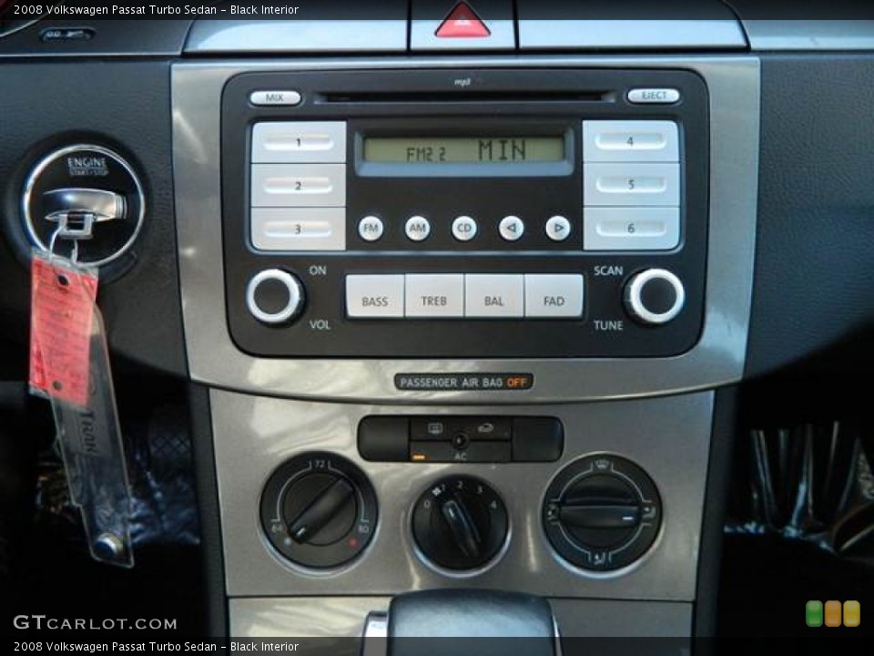 Black Interior Controls for the 2008 Volkswagen Passat Turbo Sedan #73620064