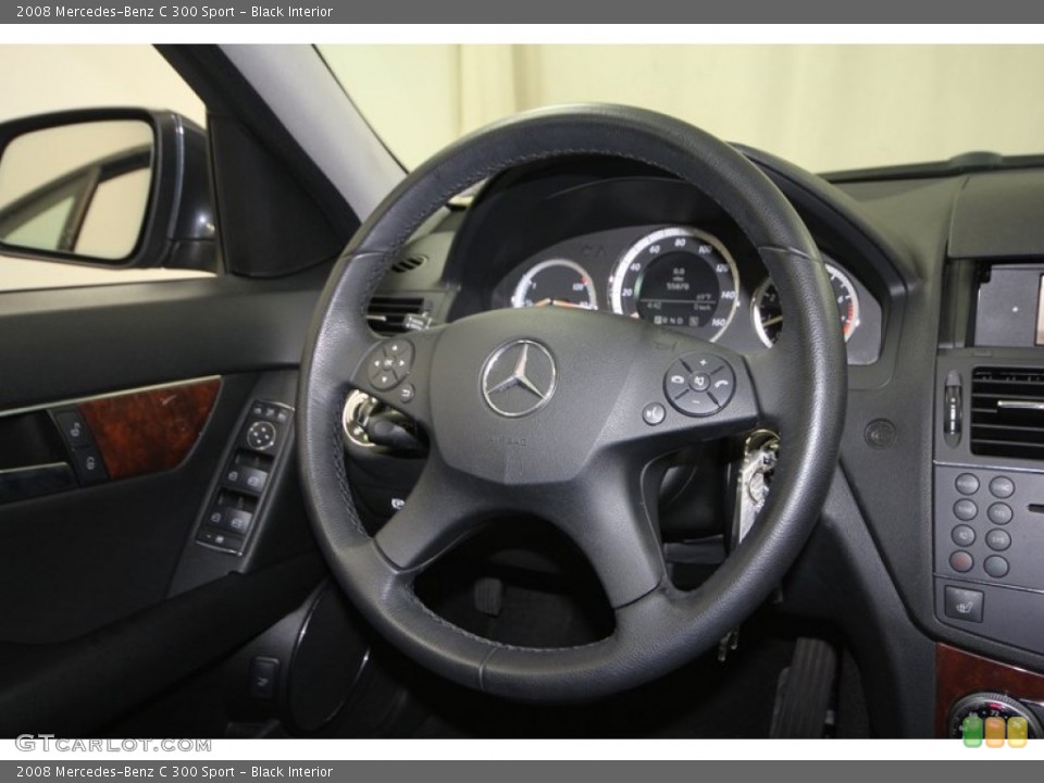 Black Interior Steering Wheel for the 2008 Mercedes-Benz C 300 Sport #73620320