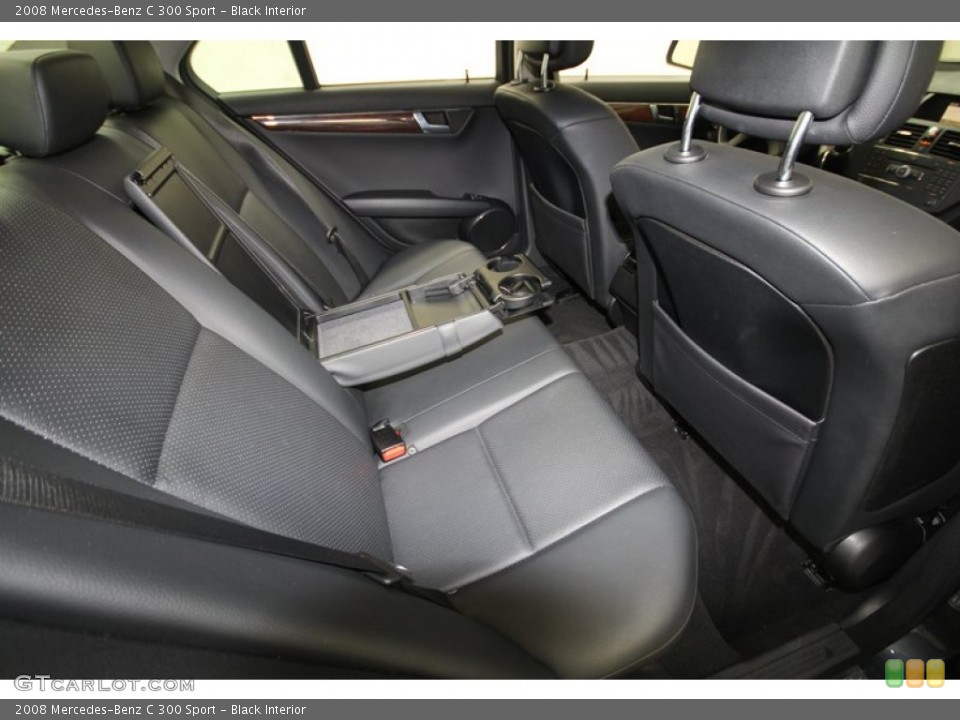 Black Interior Rear Seat for the 2008 Mercedes-Benz C 300 Sport #73620401