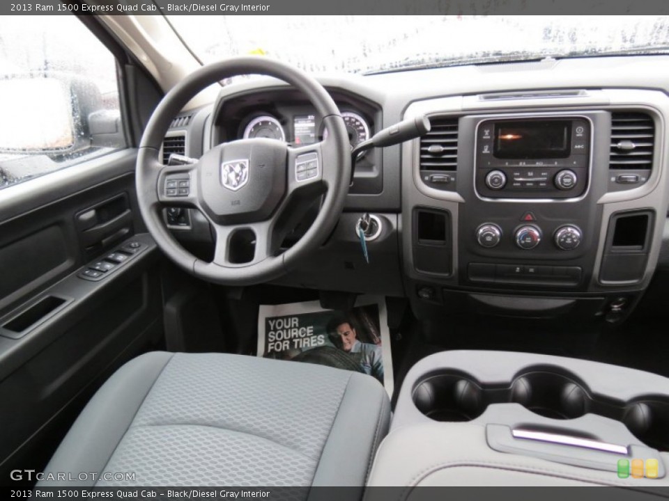 Black/Diesel Gray Interior Dashboard for the 2013 Ram 1500 Express Quad Cab #73622306