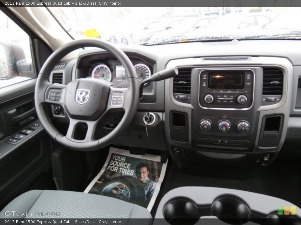 Black/Diesel Gray Interior Dashboard for the 2013 Ram 1500 Express Quad Cab #73622588