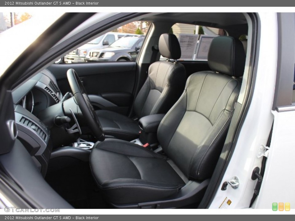 Black Interior Front Seat for the 2012 Mitsubishi Outlander GT S AWD #73623062