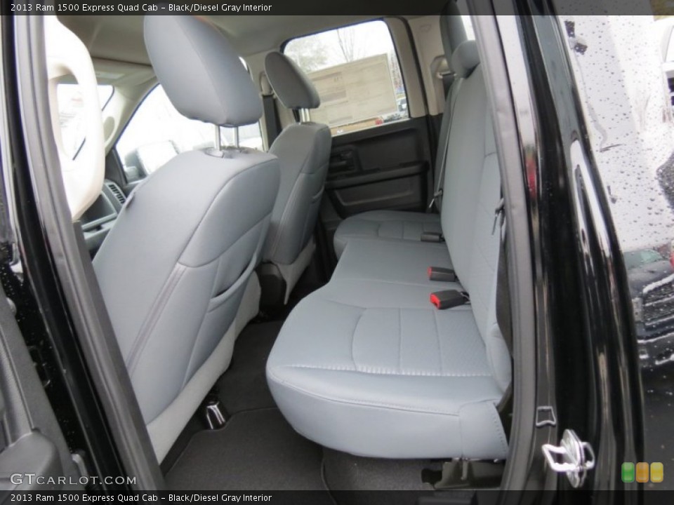 Black/Diesel Gray Interior Rear Seat for the 2013 Ram 1500 Express Quad Cab #73623196