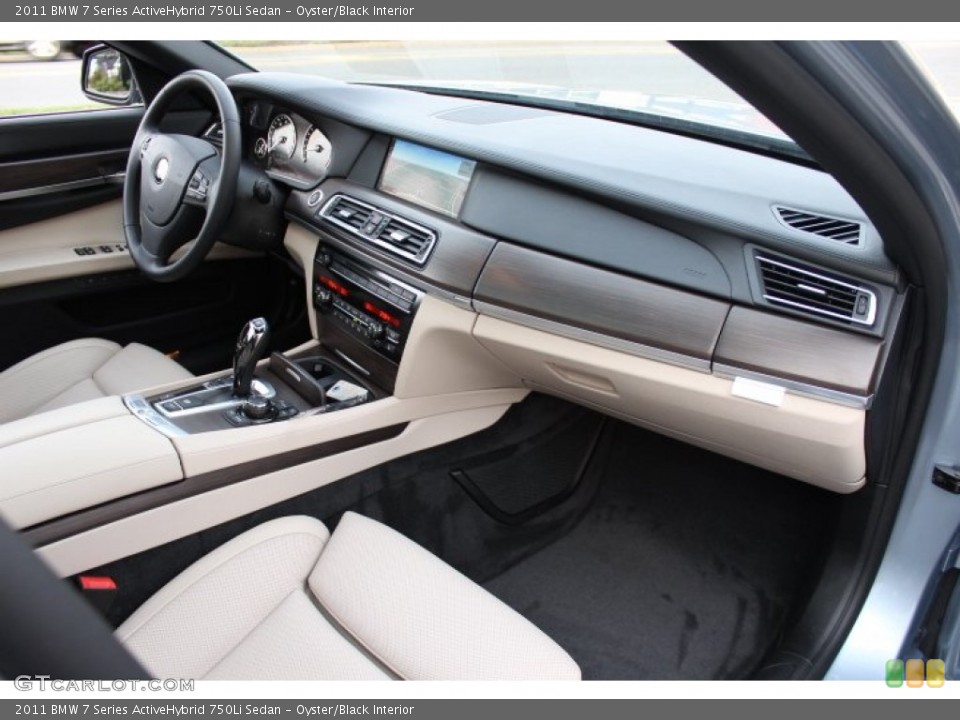 Oyster/Black Interior Dashboard for the 2011 BMW 7 Series ActiveHybrid 750Li Sedan #73624230