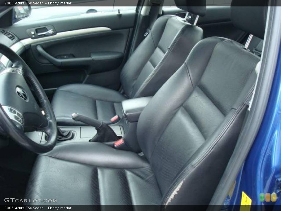 Ebony Interior Front Seat for the 2005 Acura TSX Sedan #7362506