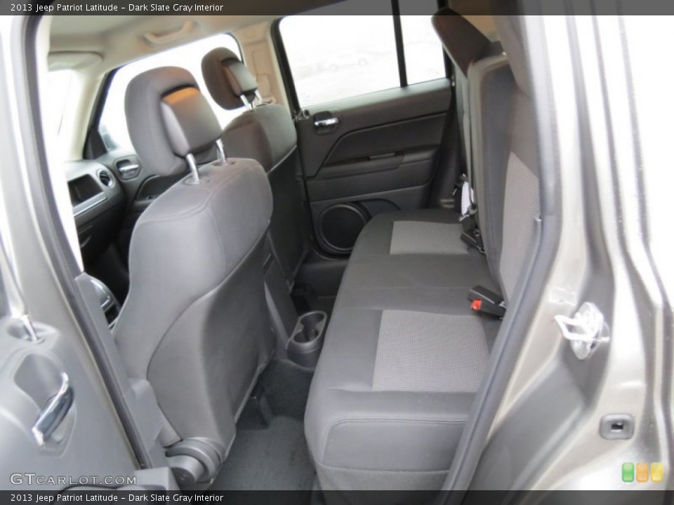Dark Slate Gray Interior Rear Seat for the 2013 Jeep Patriot Latitude #73625246