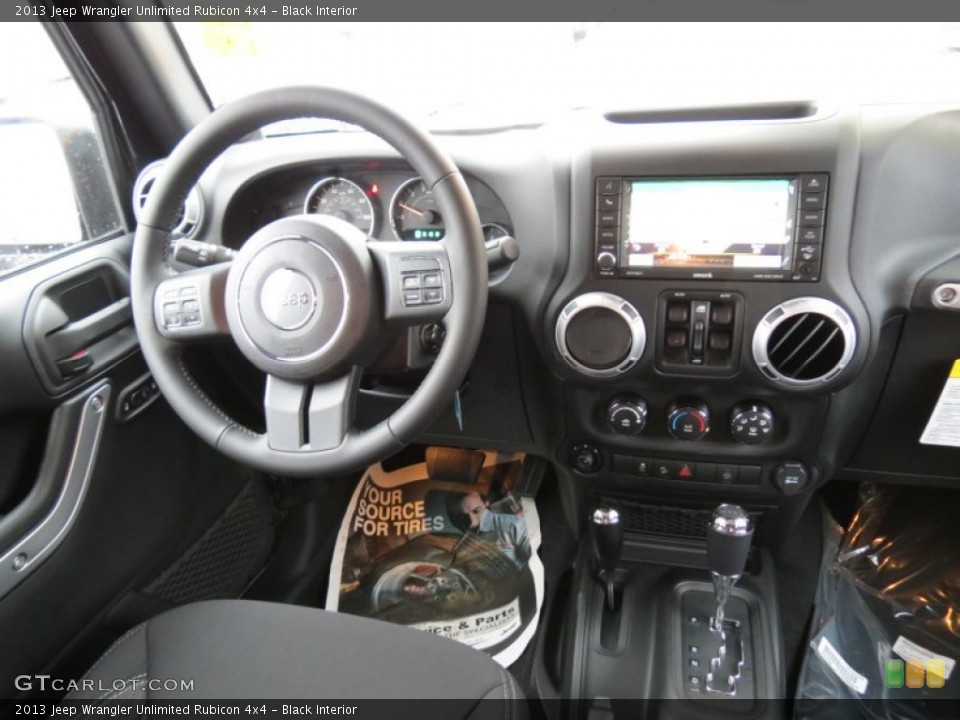 Black Interior Dashboard for the 2013 Jeep Wrangler Unlimited Rubicon 4x4 #73625621