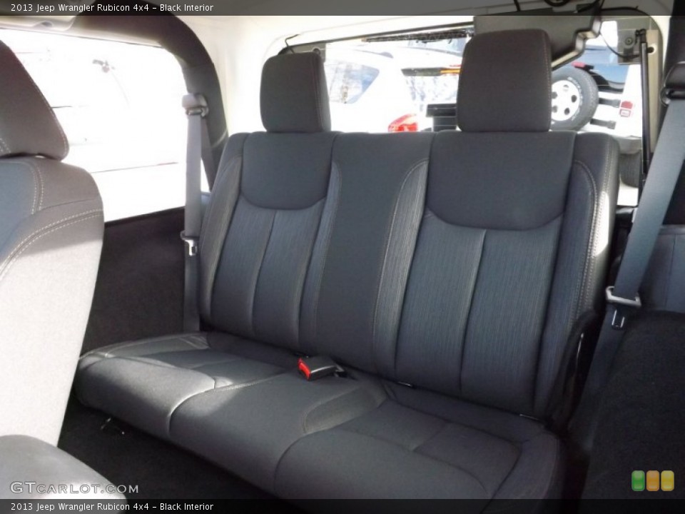 Black Interior Rear Seat for the 2013 Jeep Wrangler Rubicon 4x4 #73626059