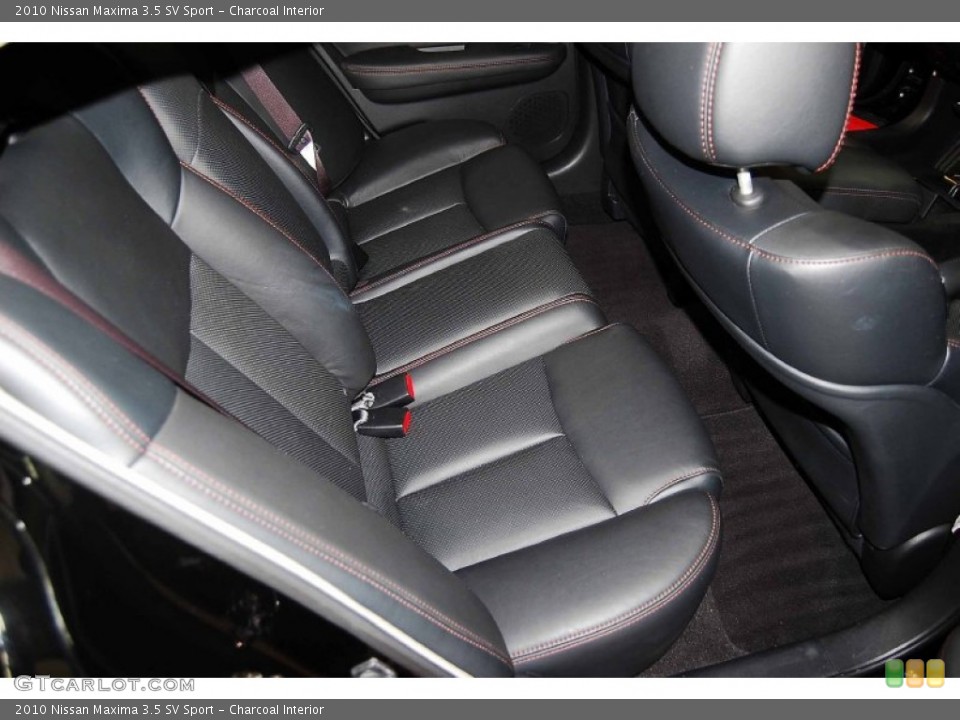 Charcoal Interior Rear Seat for the 2010 Nissan Maxima 3.5 SV Sport #73626368