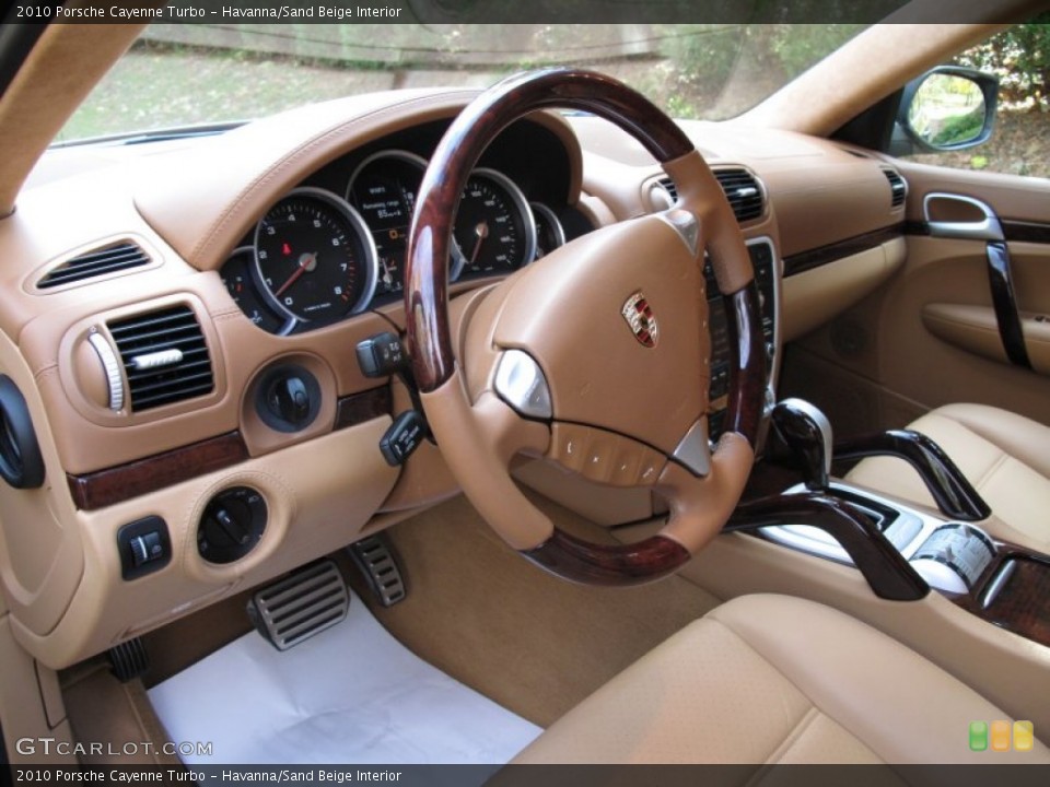 Havanna/Sand Beige Interior Steering Wheel for the 2010 Porsche Cayenne Turbo #73626662
