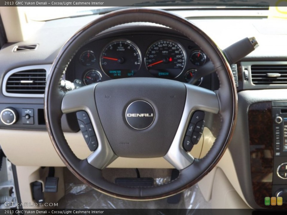 Cocoa/Light Cashmere Interior Steering Wheel for the 2013 GMC Yukon Denali #73626758