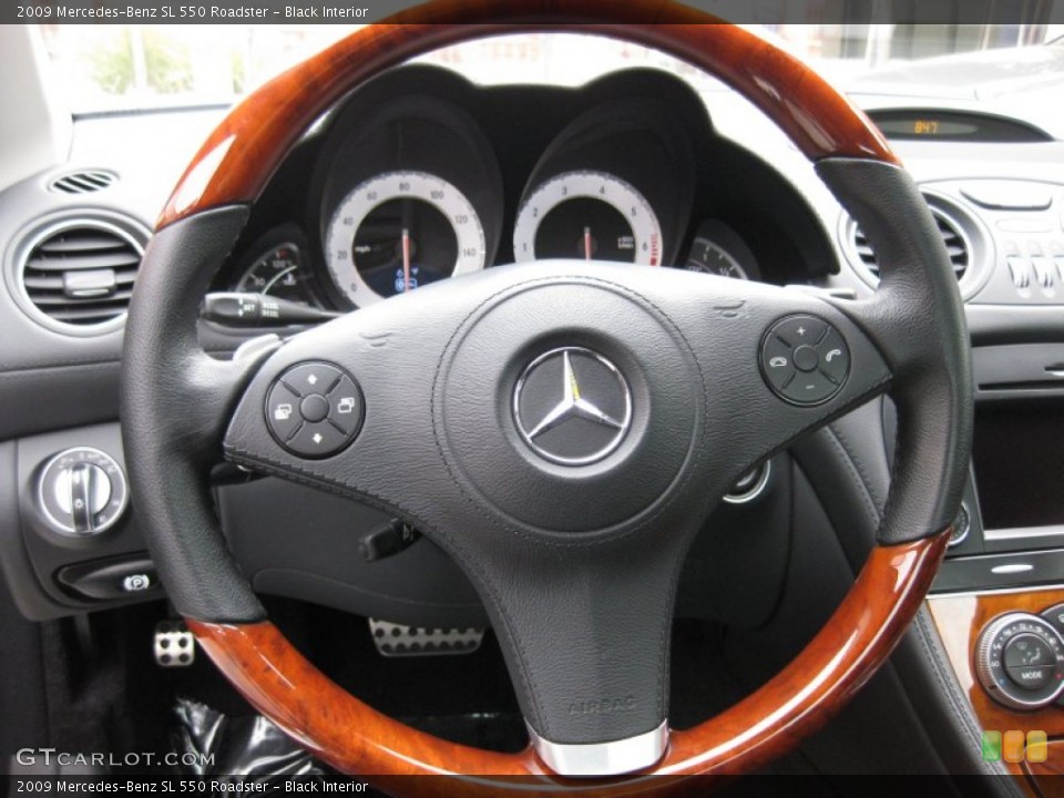 Black Interior Steering Wheel for the 2009 Mercedes-Benz SL 550 Roadster #73627157