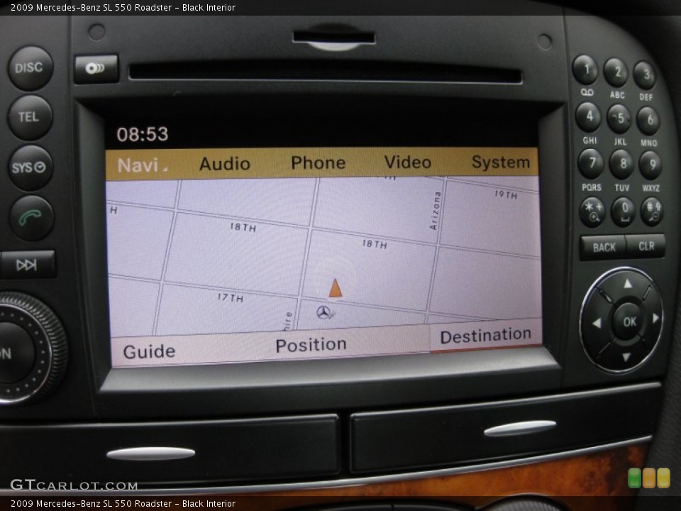 Black Interior Navigation for the 2009 Mercedes-Benz SL 550 Roadster #73627283