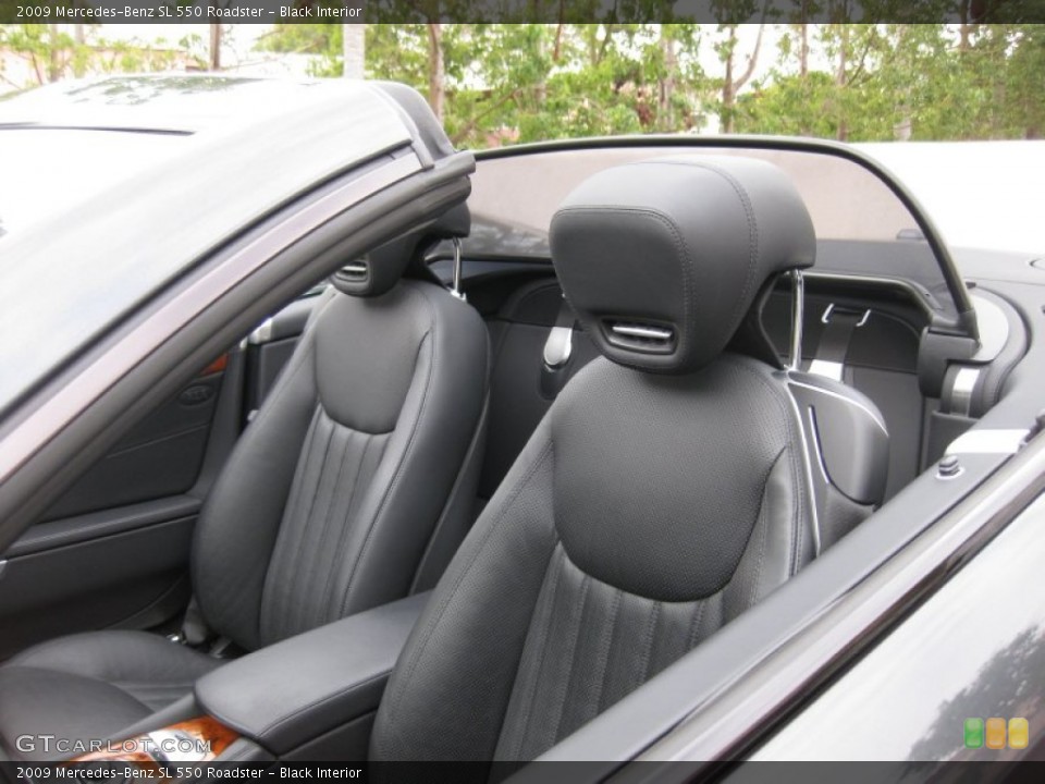 Black Interior Front Seat for the 2009 Mercedes-Benz SL 550 Roadster #73627313