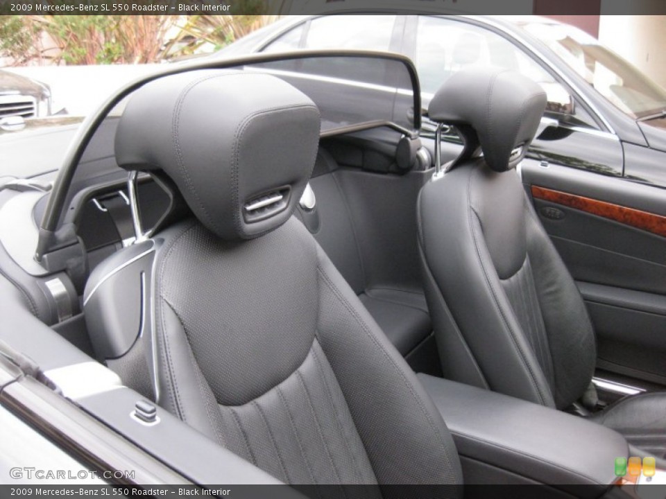Black Interior Front Seat for the 2009 Mercedes-Benz SL 550 Roadster #73627325