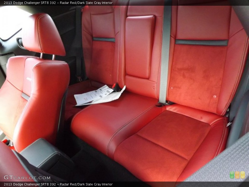 Radar Red/Dark Slate Gray Interior Rear Seat for the 2013 Dodge Challenger SRT8 392 #73627565