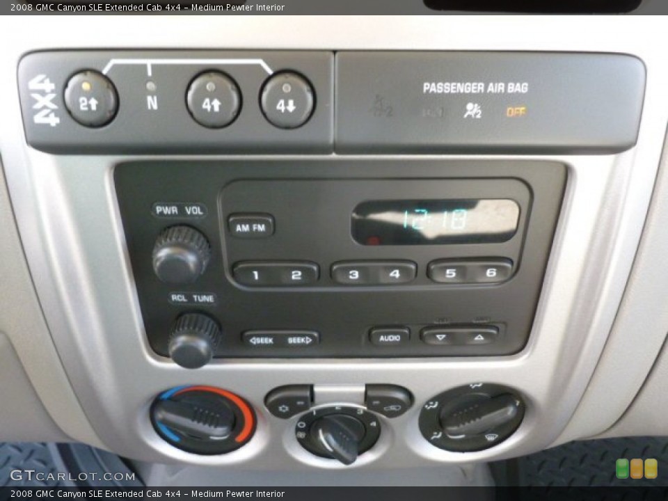 Medium Pewter Interior Controls for the 2008 GMC Canyon SLE Extended Cab 4x4 #73628126