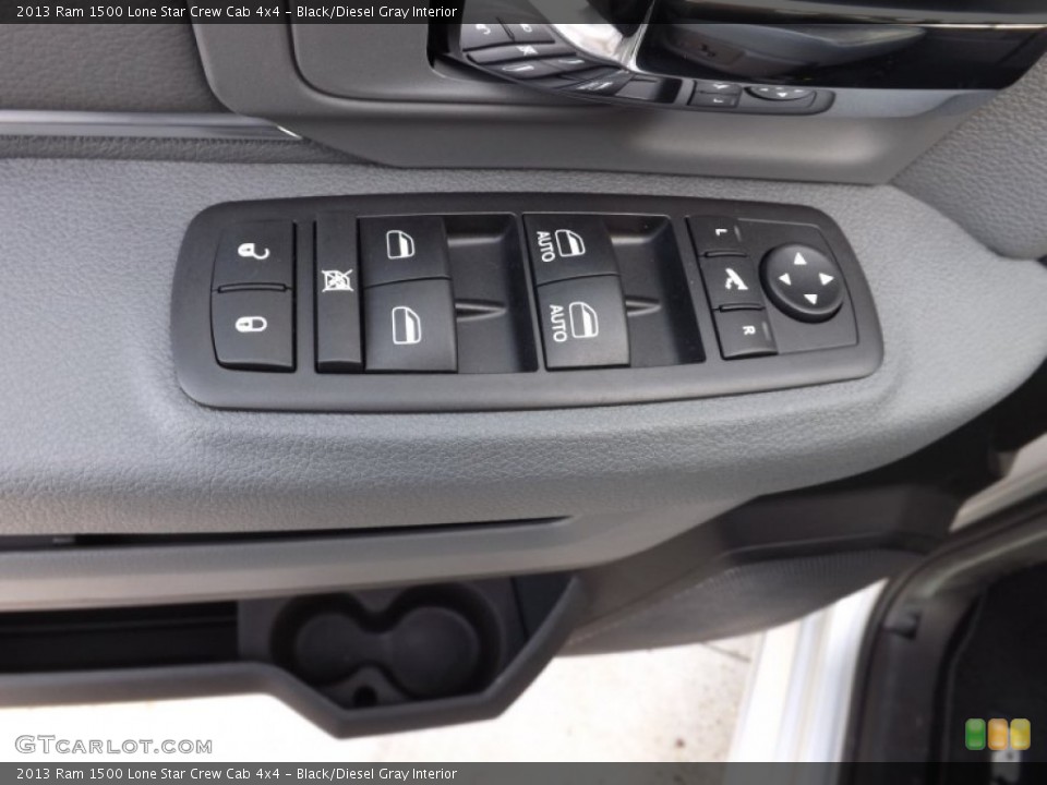 Black/Diesel Gray Interior Controls for the 2013 Ram 1500 Lone Star Crew Cab 4x4 #73628369