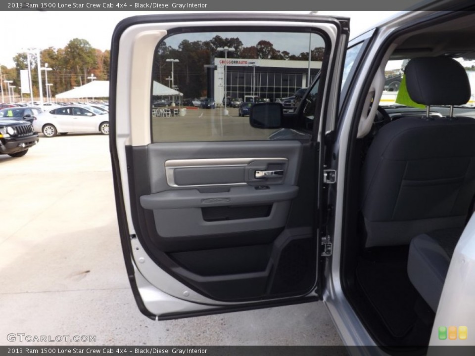 Black/Diesel Gray Interior Door Panel for the 2013 Ram 1500 Lone Star Crew Cab 4x4 #73628387