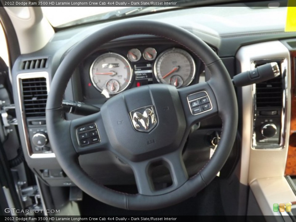 Dark Slate/Russet Interior Steering Wheel for the 2012 Dodge Ram 3500 HD Laramie Longhorn Crew Cab 4x4 Dually #73628786