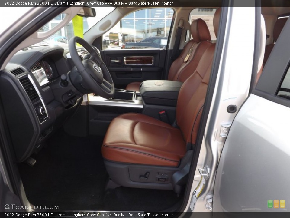 Dark Slate/Russet Interior Front Seat for the 2012 Dodge Ram 3500 HD Laramie Longhorn Crew Cab 4x4 Dually #73628807
