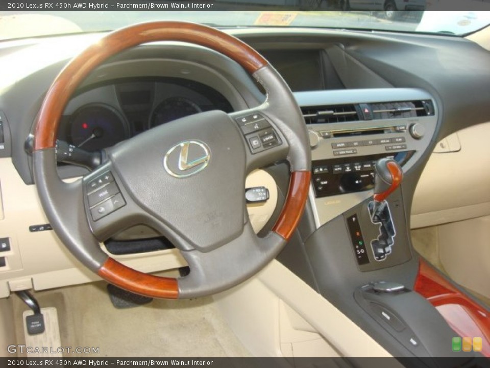 Parchment/Brown Walnut Interior Dashboard for the 2010 Lexus RX 450h AWD Hybrid #73629983