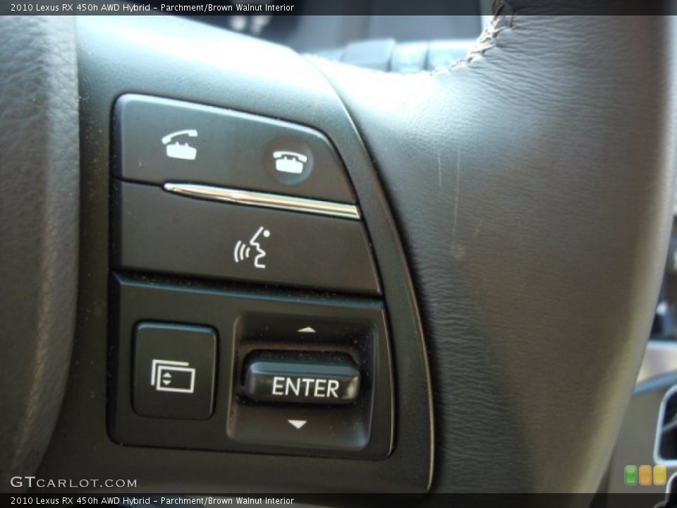 Parchment/Brown Walnut Interior Controls for the 2010 Lexus RX 450h AWD Hybrid #73630073