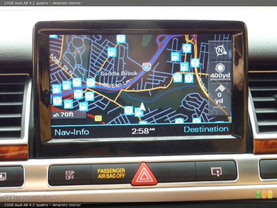 Amaretto Interior Navigation for the 2008 Audi A8 4.2 quattro #73630589