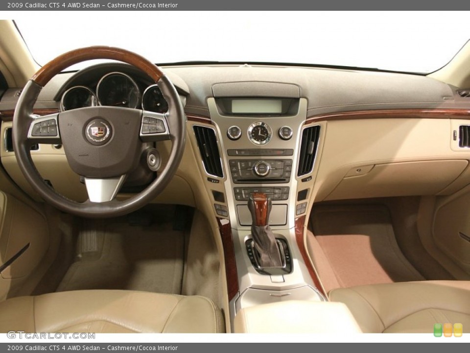 Cashmere/Cocoa Interior Dashboard for the 2009 Cadillac CTS 4 AWD Sedan #73631003