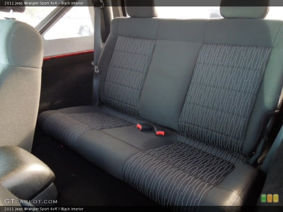 Black Interior Rear Seat for the 2011 Jeep Wrangler Sport 4x4 #73631735