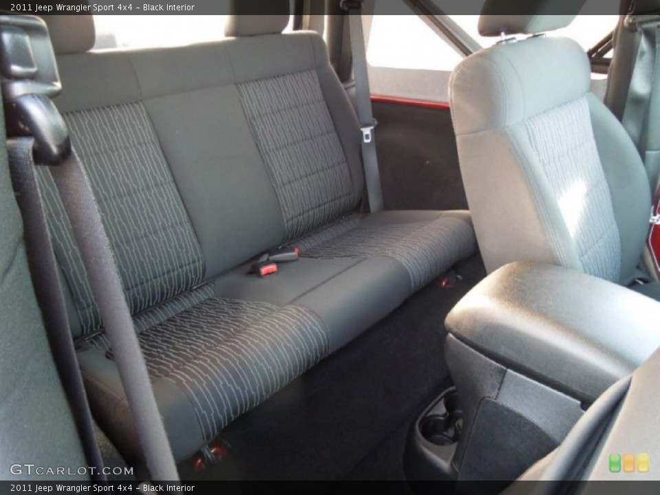 Black Interior Rear Seat for the 2011 Jeep Wrangler Sport 4x4 #73631759