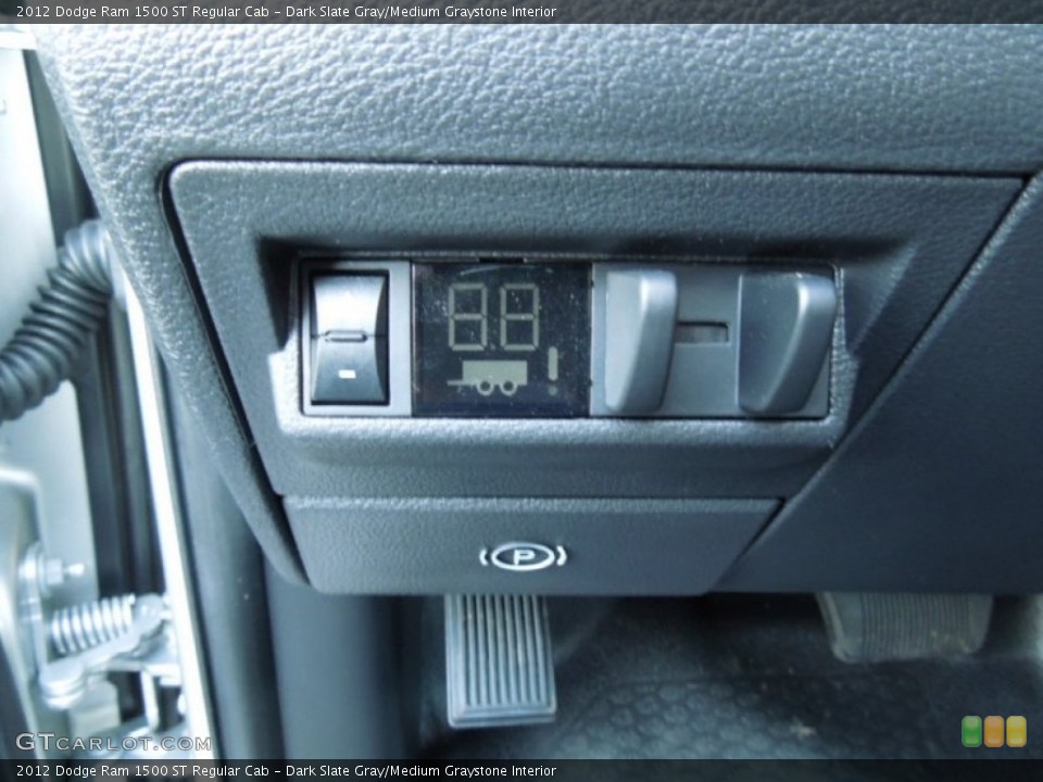 Dark Slate Gray/Medium Graystone Interior Controls for the 2012 Dodge Ram 1500 ST Regular Cab #73632161