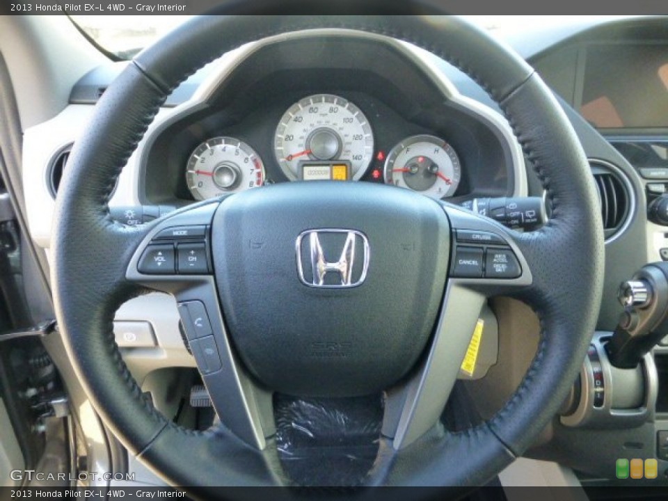 Gray Interior Steering Wheel for the 2013 Honda Pilot EX-L 4WD #73634385