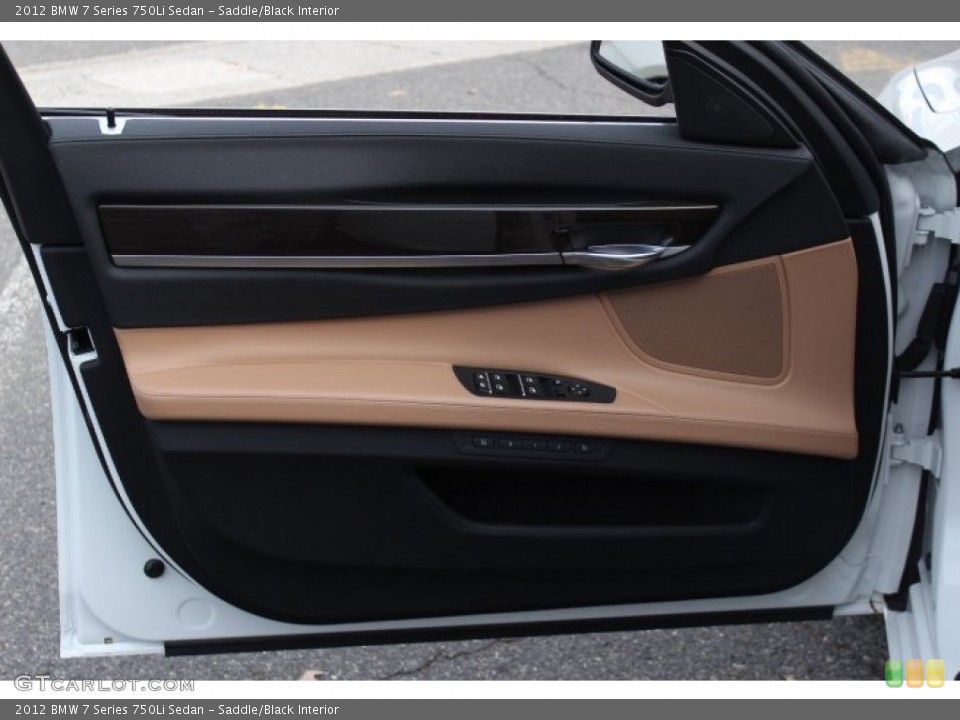 Saddle/Black Interior Door Panel for the 2012 BMW 7 Series 750Li Sedan #73641342