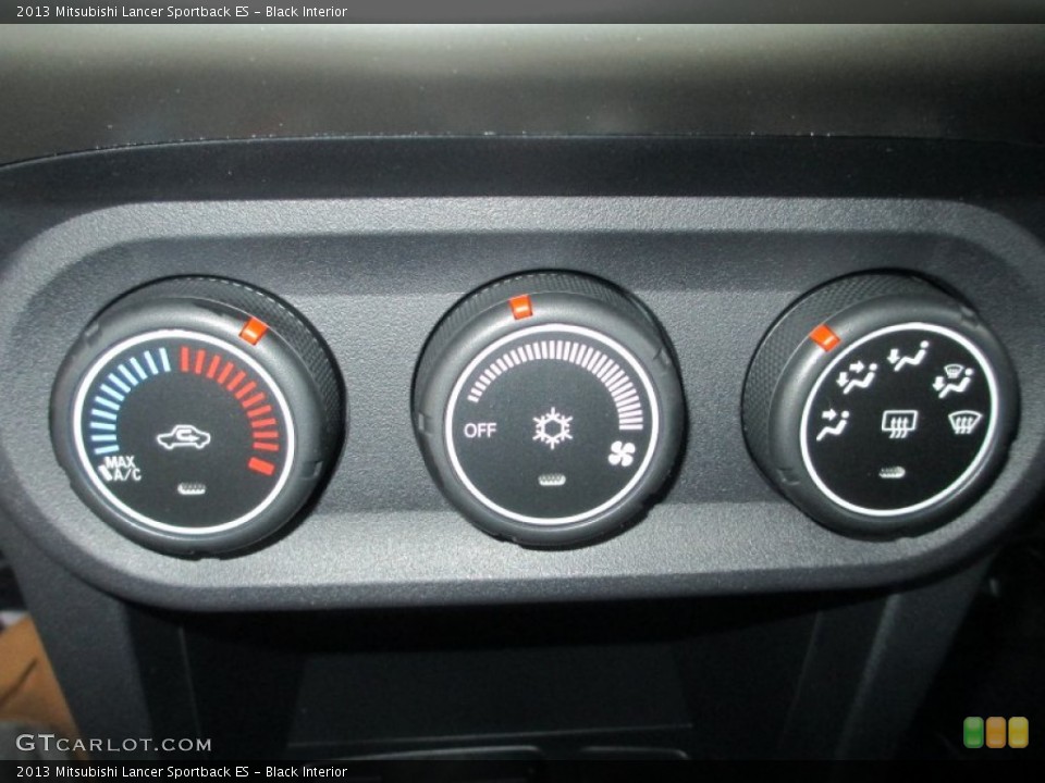 Black Interior Controls for the 2013 Mitsubishi Lancer Sportback ES #73641429